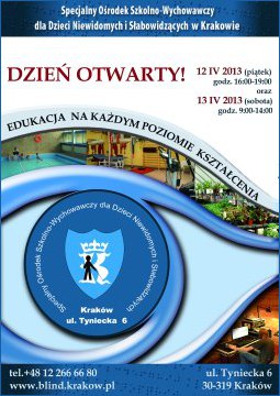 Plakat informujący o Dniu Otwartym